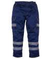 YK301 HV018T Yoko Hi-Vis Cargo Trousers with Knee Pad Pockets Navy colour image